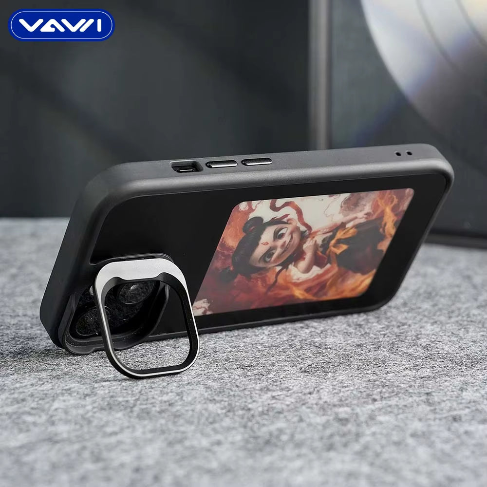 VAWI B234 HD 4-Color Display NFC E-Ink Phone Case with Lens Holder for Iphone 13 14 15 16 17 Pro Max Smart DIY Coque Telephone