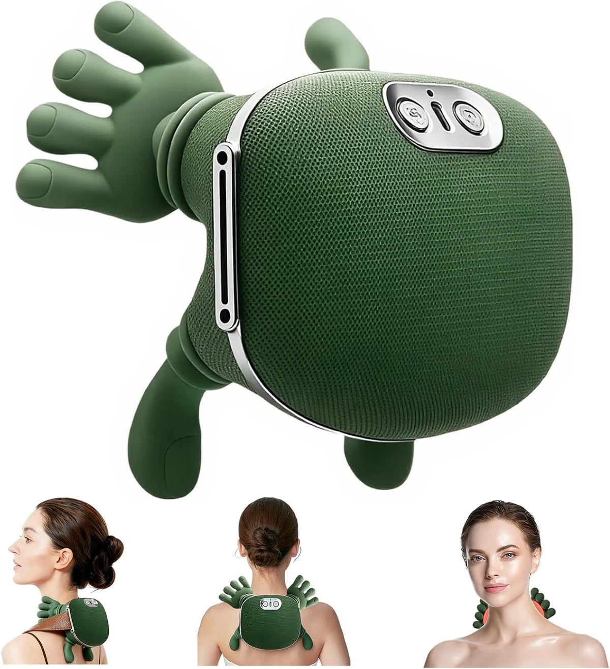 Neck Massager,Massage Neck,Real Hands Massager,Portable Neck and Back Massager,Tissue Shiatsu Electric Massage for Neck and Back Pain Relief