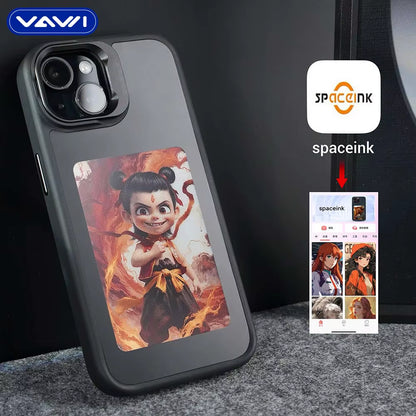 VAWI B234 HD 4-Color Display NFC E-Ink Phone Case with Lens Holder for Iphone 13 14 15 16 17 Pro Max Smart DIY Coque Telephone